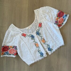 Loveshackfancy Collum crop top